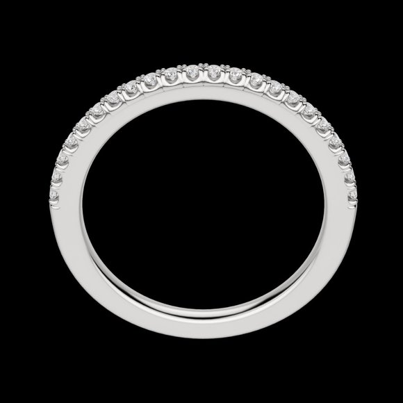 Petite Pavé Wedding Band - Picture 2 of 9